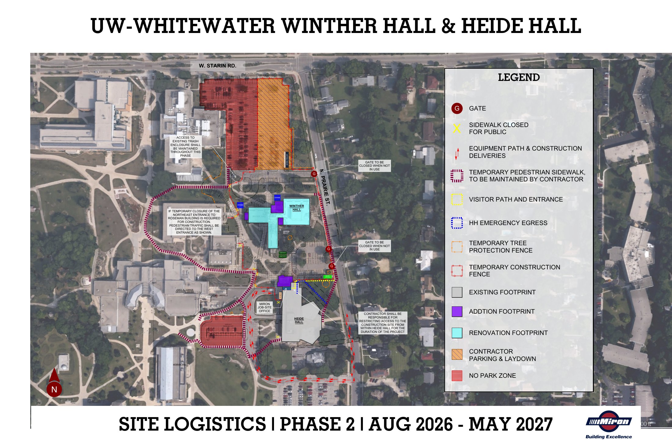 UW–Whitewater Site Logistics sheet 2