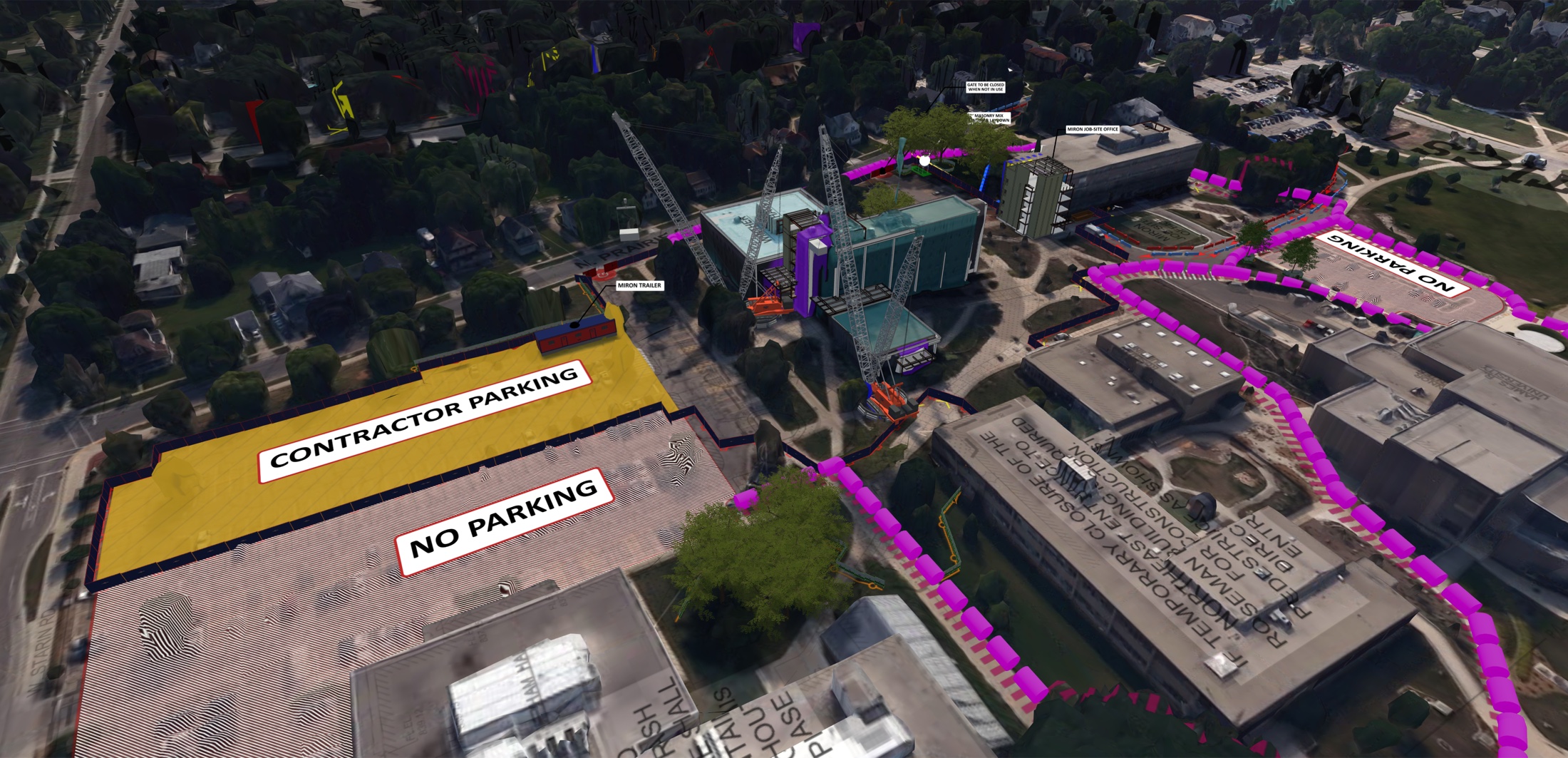 UW–Whitewater site logistics overview